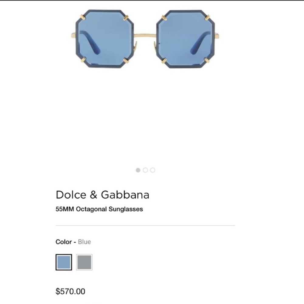 Dolce & Gabbana blue tinted octagon sunglasses